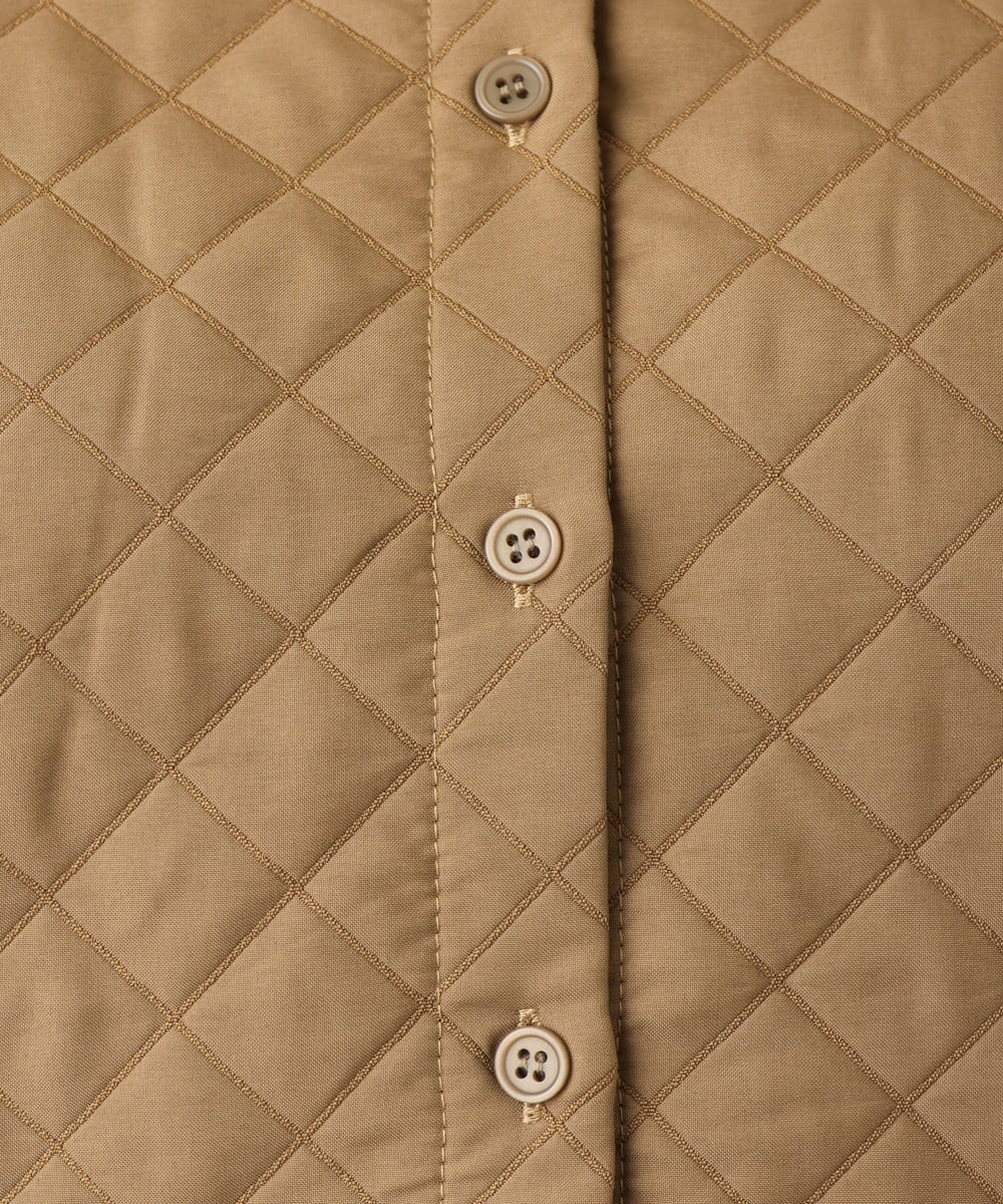 OLEAV25099 eur3(エウルキューブ) 【大きいサイズ/soso×eur3】キルト切り替えチュニックブラウス カーキ(36)