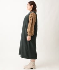 OLEAV26139 eur3(エウルキューブ) 【大きいサイズ/soso×eur3】ジャンパースカート グリーン(35)