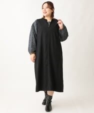 OLEAV26139 eur3(エウルキューブ) 【大きいサイズ/soso×eur3】ジャンパースカート ブラック(94)
