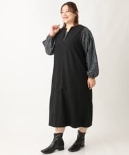 OLEAV26139 eur3(エウルキューブ) 【大きいサイズ/soso×eur3】ジャンパースカート ブラック(94)