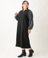 OLEAV26139 eur3(エウルキューブ) 【大きいサイズ/soso×eur3】ジャンパースカート ブラック(94)