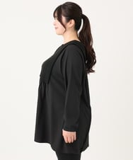 OLEBA07109 eur3(エウルキューブ) 【大きいサイズ/2way】ツイードコンビチュニック ブラック(94)