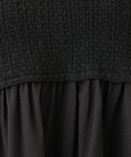 OLEBA07109 eur3(エウルキューブ) 【大きいサイズ/2way】ツイードコンビチュニック ブラック(94)
