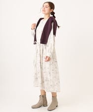 OLEBA15139 eur3(エウルキューブ) 【大きいサイズ】フラワープリントワンピース アイボリー(80)