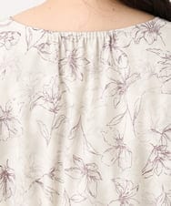OLEBA15139 eur3(エウルキューブ) 【大きいサイズ】フラワープリントワンピース アイボリー(80)