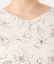 OLEBA15139 eur3(エウルキューブ) 【大きいサイズ】フラワープリントワンピース アイボリー(80)