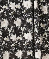 OLEBA15139 eur3(エウルキューブ) 【大きいサイズ】フラワープリントワンピース ブラック(94)