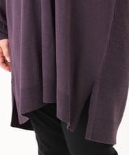 OLEBA27089 eur3(エウルキューブ) 【大きいサイズ/洗える】Vネックニットチュニック パープル(63)