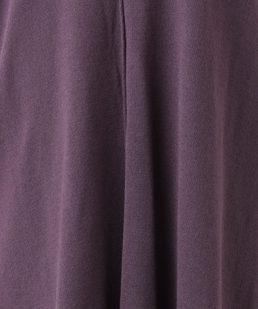 OLEBA27089 eur3(エウルキューブ) 【大きいサイズ/洗える】Vネックニットチュニック パープル(63)