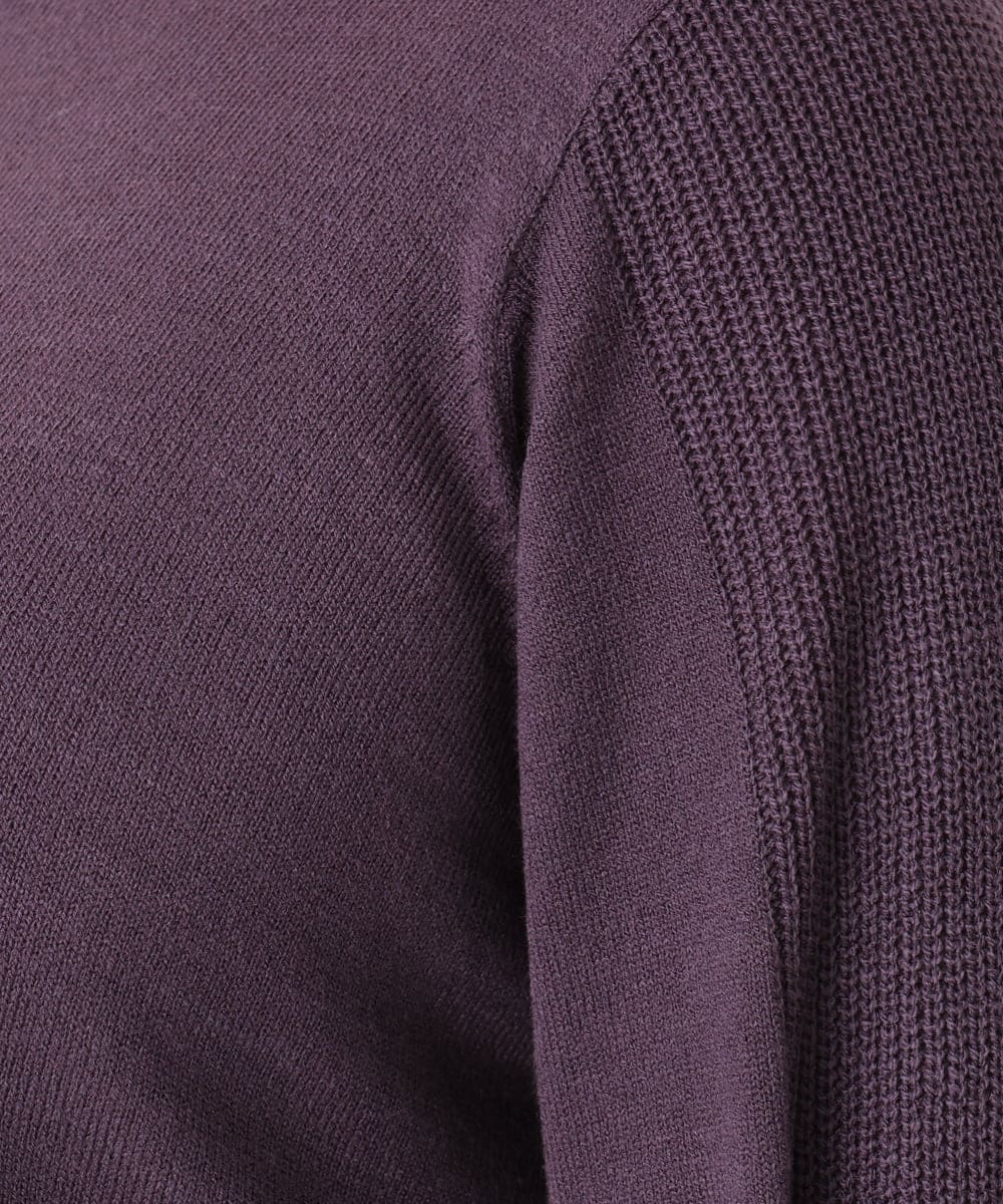 OLEBA27089 eur3(エウルキューブ) 【大きいサイズ/洗える】Vネックニットチュニック パープル(63)