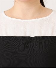 OLEBA33099 eur3(エウルキューブ) 【大きいサイズ】ビスチェドッキング風チュニック ホワイト(90)