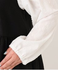 OLEBA33099 eur3(エウルキューブ) 【大きいサイズ】ビスチェドッキング風チュニック ホワイト(90)