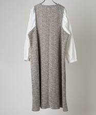 OLEBA34109 eur3(エウルキューブ) 【大きいサイズ】ツイードワンピース ライトピンク(01)
