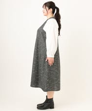 OLEBA34109 eur3(エウルキューブ) 【大きいサイズ】ツイードワンピース ブラック(94)