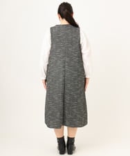OLEBA34109 eur3(エウルキューブ) 【大きいサイズ】ツイードワンピース ブラック(94)