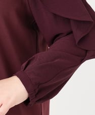 OLEBD15099 eur3(エウルキューブ) 【WEB先行販売】【大きいサイズ】ラッフルスリーブチュニック ワイン(77)