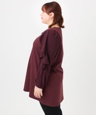 OLEBD15099 eur3(エウルキューブ) 【WEB先行販売】【大きいサイズ】ラッフルスリーブチュニック ワイン(77)