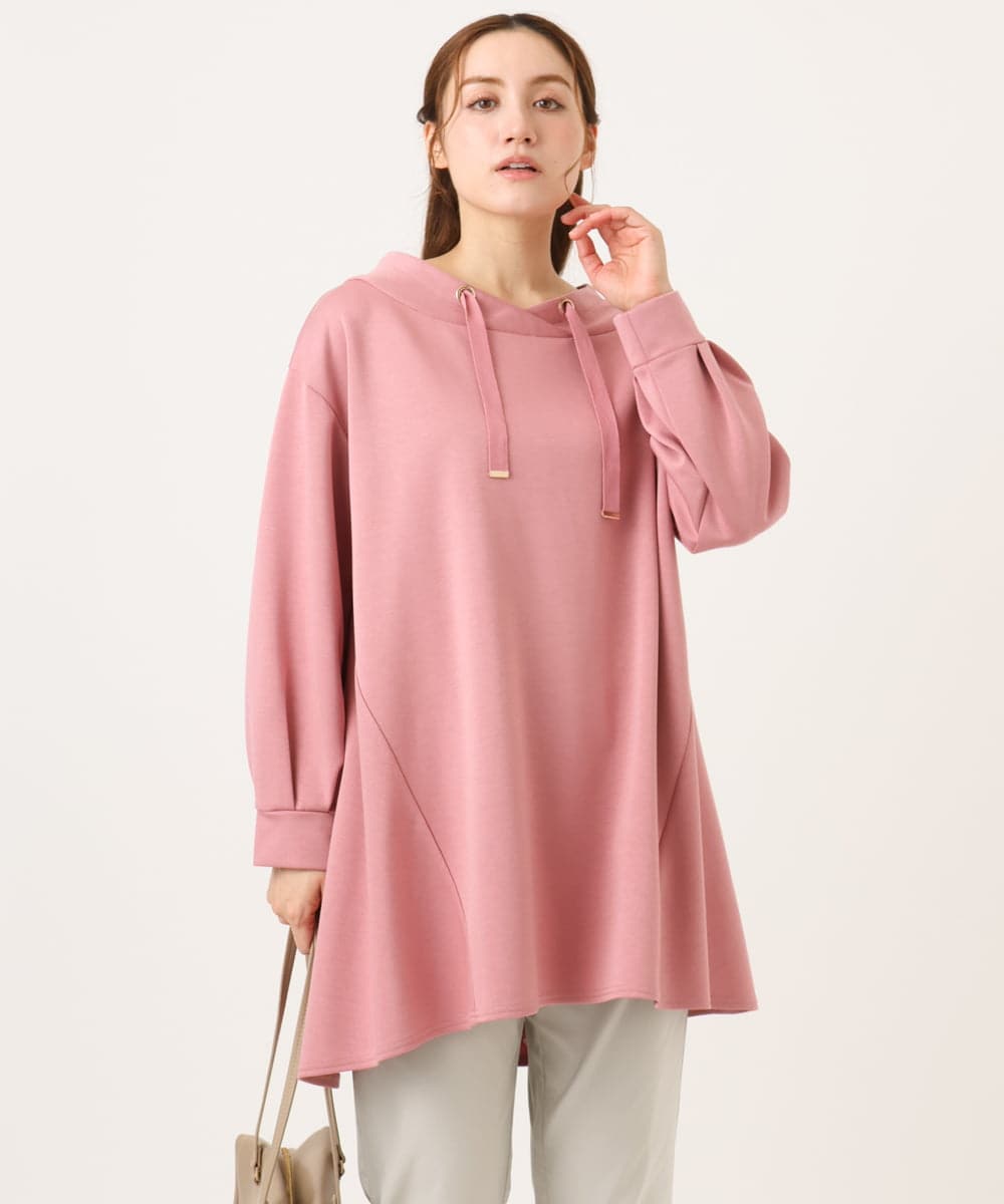 OLEBD16099 eur3(エウルキューブ) 【大きいサイズ】ダンボールフーディー風チュニック ピンク(03)