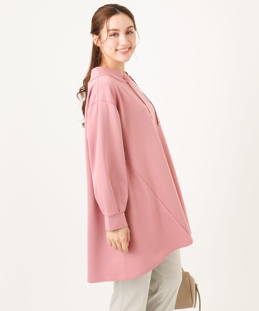 OLEBD16099 eur3(エウルキューブ) 【大きいサイズ】ダンボールフーディー風チュニック ピンク(03)