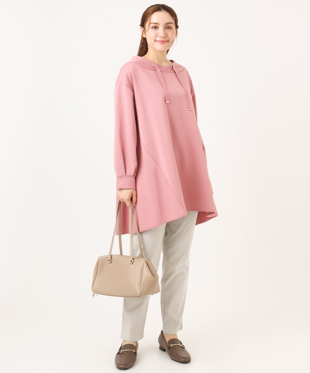 OLEBD16099 eur3(エウルキューブ) 【大きいサイズ】ダンボールフーディー風チュニック ピンク(03)
