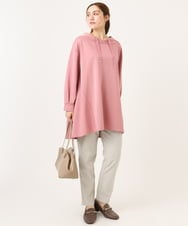 OLEBD16099 eur3(エウルキューブ) 【大きいサイズ】ダンボールフーディー風チュニック ピンク(03)