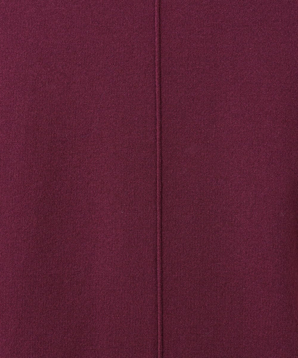 OLEBD17089 eur3(エウルキューブ) 【WEB先行販売】【大きいサイズ】Vネックニットチュニック ワイン(77)