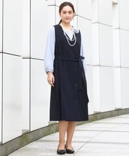 OLEBD20179 eur3(エウルキューブ) 【WEB先行販売】【大きいサイズ】Wクロス2WAYワンピース ネイビー(57)