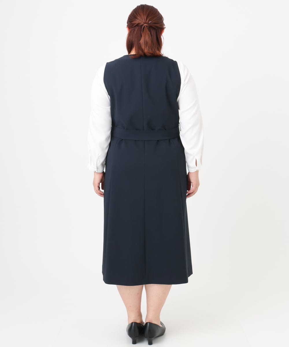 OLEBD20179 eur3(エウルキューブ) 【WEB先行販売】【大きいサイズ】Wクロス2WAYワンピース ネイビー(57)