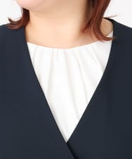 OLEBD20179 eur3(エウルキューブ) 【WEB先行販売】【大きいサイズ】Wクロス2WAYワンピース ネイビー(57)