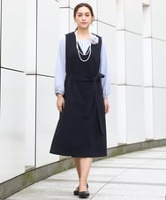 OLEBD20179 eur3(エウルキューブ) 【WEB先行販売】【大きいサイズ】Wクロス2WAYワンピース ネイビー(57)