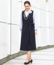 OLEBD20179 eur3(エウルキューブ) 【WEB先行販売】【大きいサイズ】Wクロス2WAYワンピース ネイビー(57)