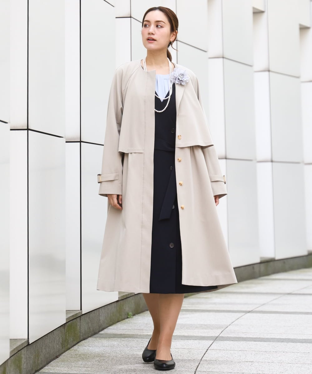 OLEBD20179 eur3(エウルキューブ) 【WEB先行販売】【大きいサイズ】Wクロス2WAYワンピース ネイビー(57)