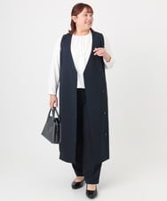 OLEBD20179 eur3(エウルキューブ) 【WEB先行販売】【大きいサイズ】Wクロス2WAYワンピース ネイビー(57)