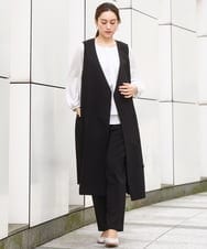 OLEBD20179 eur3(エウルキューブ) 【WEB先行販売】【大きいサイズ】Wクロス2WAYワンピース ブラック(94)