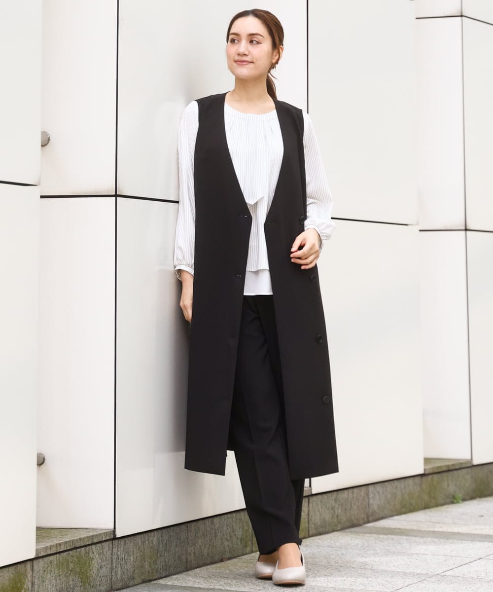 OLEBD20179 eur3(エウルキューブ) 【WEB先行販売】【大きいサイズ】Wクロス2WAYワンピース ブラック(94)