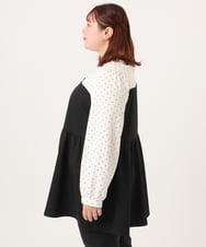 OLEBD23089 eur3(エウルキューブ) 【大きいサイズ】ビスチェ風ドッキングトップス ホワイト(90)