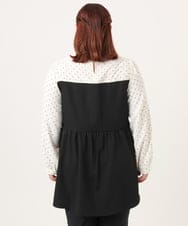 OLEBD23089 eur3(エウルキューブ) 【大きいサイズ】ビスチェ風ドッキングトップス ホワイト(90)