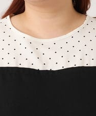 OLEBD23089 eur3(エウルキューブ) 【大きいサイズ】ビスチェ風ドッキングトップス ホワイト(90)