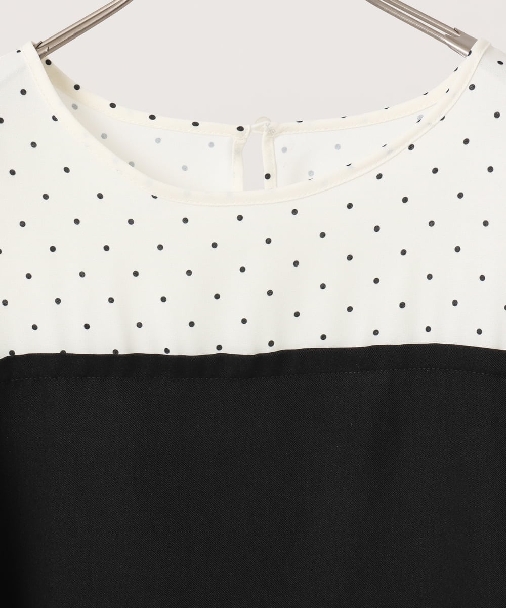 OLEBD23089 eur3(エウルキューブ) 【大きいサイズ】ビスチェ風ドッキングトップス ホワイト(90)