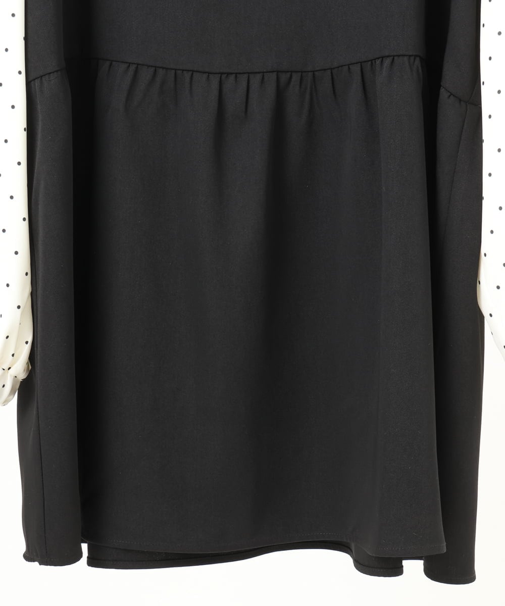 OLEBD23089 eur3(エウルキューブ) 【大きいサイズ】ビスチェ風ドッキングトップス ホワイト(90)