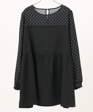 OLEBD23089 eur3(エウルキューブ) 【大きいサイズ】ビスチェ風ドッキングトップス ブラック(94)