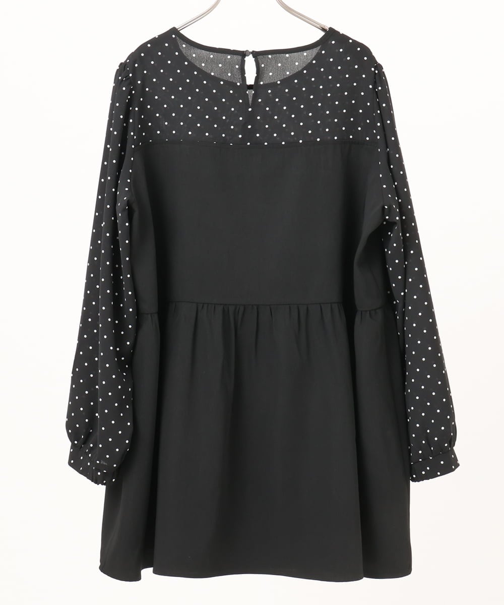 OLEBD23089 eur3(エウルキューブ) 【大きいサイズ】ビスチェ風ドッキングトップス ブラック(94)