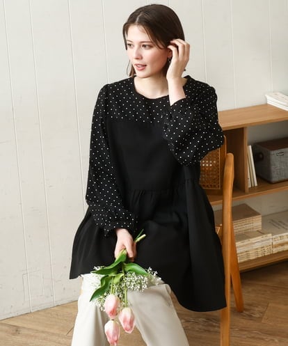 OLEBD23089 eur3 【大きいサイズ】ビスチェ風ドッキングトップス