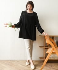 OLEBD23089 eur3(エウルキューブ) 【大きいサイズ】ビスチェ風ドッキングトップス ブラック(94)