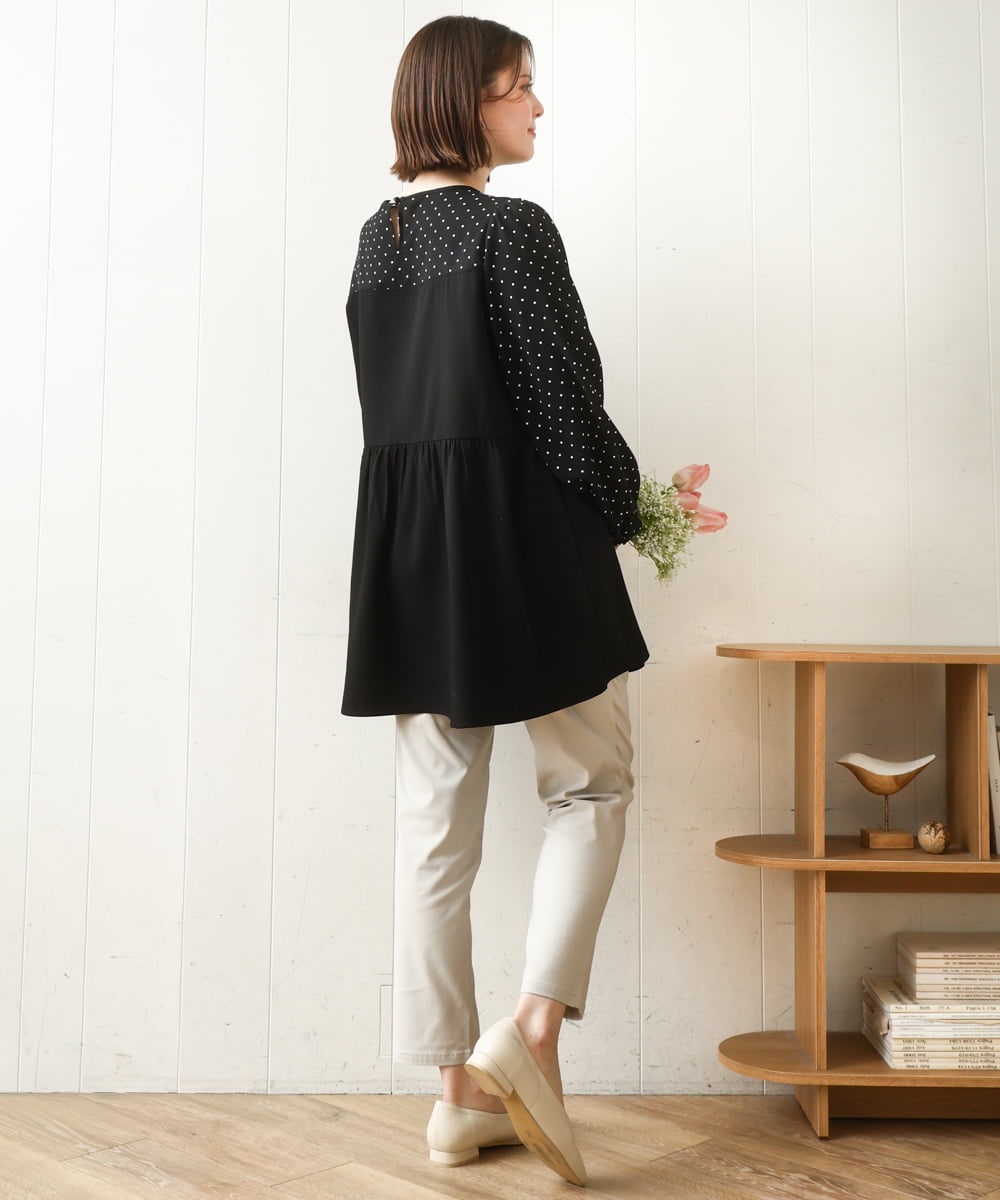 OLEBD23089 eur3(エウルキューブ) 【大きいサイズ】ビスチェ風ドッキングトップス ブラック(94)