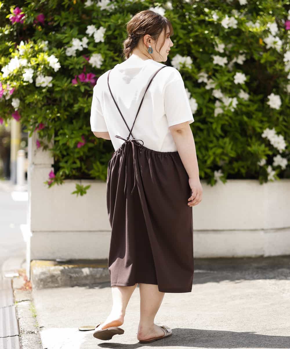 OLEBJ55079 eur3(エウルキューブ) 【大きいサイズ】ハイウエストジャンスカ ブラウン