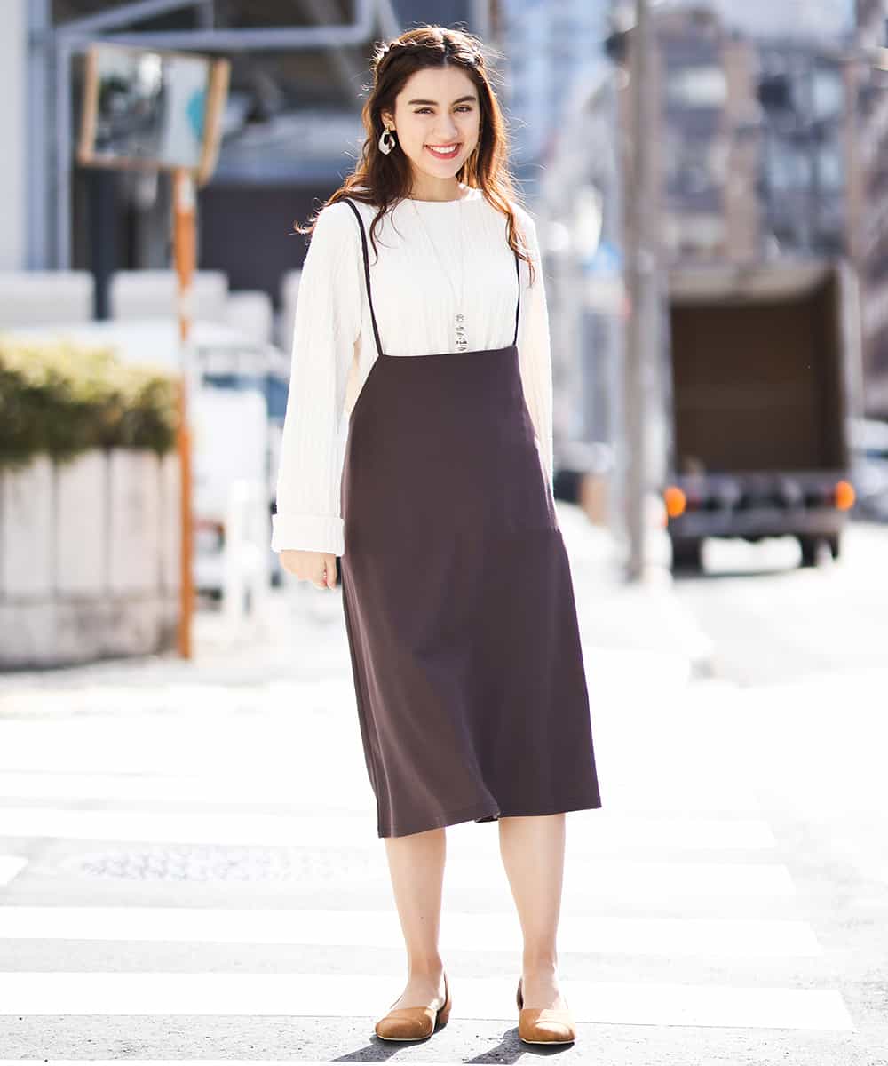 OLEBJ55079 eur3(エウルキューブ) 【大きいサイズ】ハイウエストジャンスカ ブラック