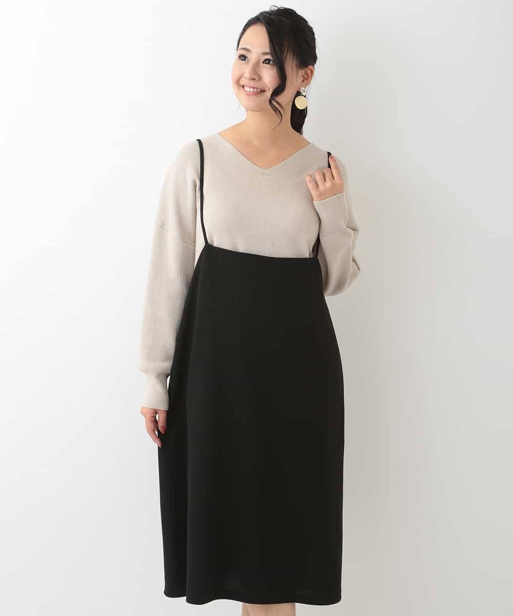 OLEBJ55079 eur3(エウルキューブ) 【大きいサイズ】ハイウエストジャンスカ ブラック