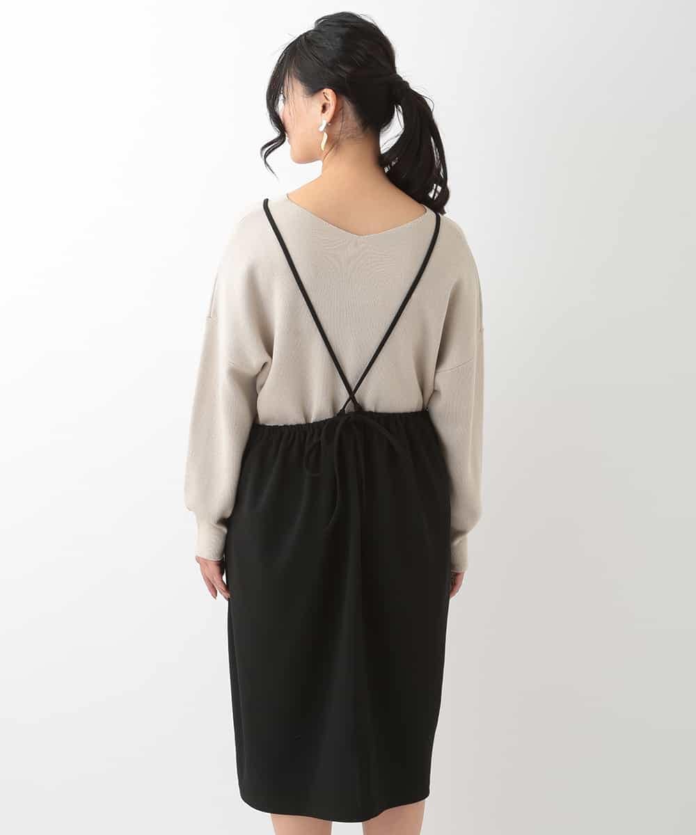 OLEBJ55079 eur3(エウルキューブ) 【大きいサイズ】ハイウエストジャンスカ ブラック