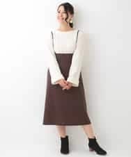 OLEBJ55079 eur3(エウルキューブ) 【大きいサイズ】ハイウエストジャンスカ ブラック